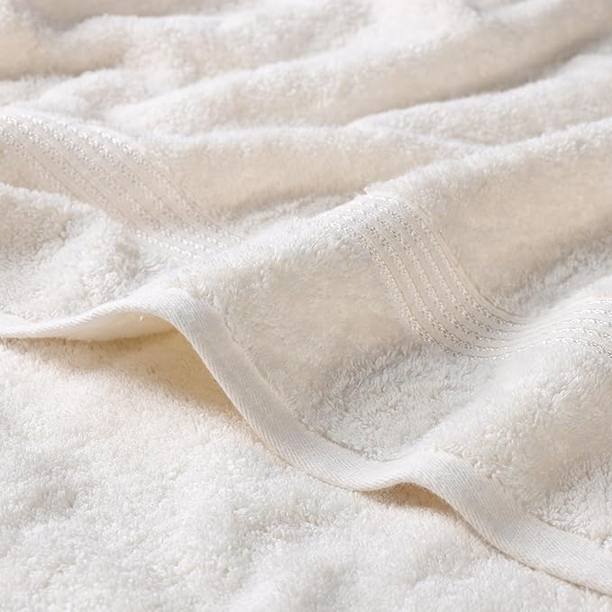 Superior Egyptian Cotton 10-Piece Face Towel Set , Small Towels For Facial, Spa, Quick Dry, Absorbent Towels, Bathroom Accessories, Guest Bath, Home Essentials, Washcloth, Airbnb, Ivory