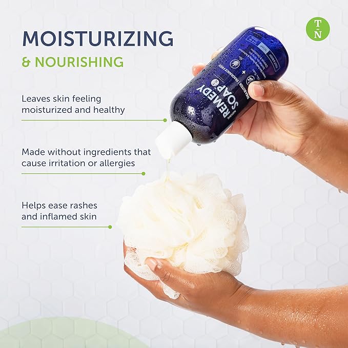 Truremedy Naturals Shea Butter - No Fragrance Body Wash for Men and Women - Hydrating and Soothing Shower Gel Rosemary, Jojoba, Aloe - 12 oz - Moisturizes