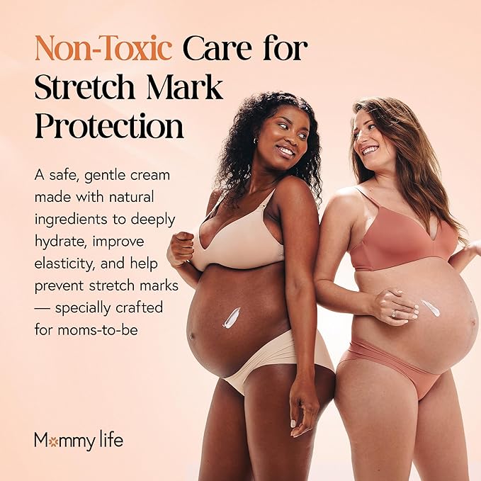 Stretch Mark Cream for Pregnancy – Non-Toxic Preggie Paste Belly Butter from Taylor's Postpartum Essentials, Pregnancy Must Haves, Belly Firming Cream with Manuka Honey & Vitamin E, 3.7oz Tummy Butter