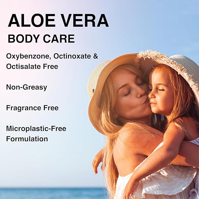 Surface Aloe Vera Gel, Sunburn Relief and After Sun Care, Cooling Hydrating Gel for Face and Body, Non-Greasy Fast-Absorbing Moisturizer for Post Sun Exposure, After Run or Outdoor Recovery