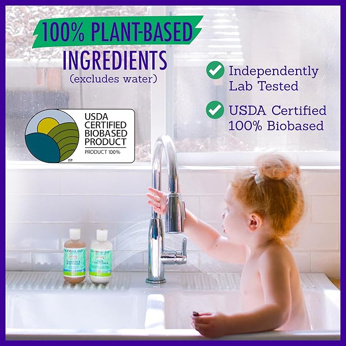 California Baby Calming Hair Conditioner | 100% Plant-Based Kids Conditioner | Rinse-out or Leave in Conditioner | Lavender Scent | 251 mL / 8.5 oz