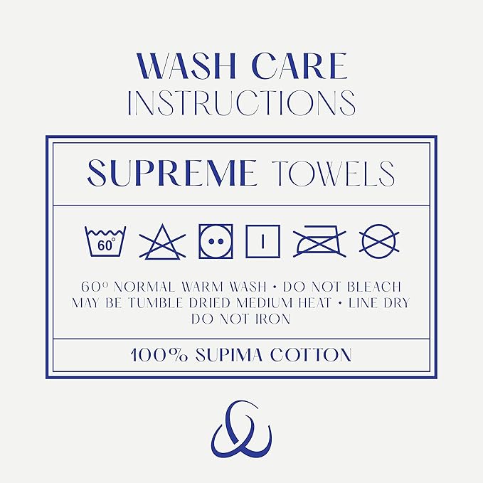 Christy Supreme Hygro 6 Piece Towel Set | White | 100% Luxury Supima Cotton | Ultra Soft | Super Absorbent | 650GSM | 2 Bath Sheets 2 Hand Towels 2 Face Cloths