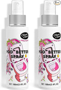 Clean-n-Fresh Toilet Spray, Wild Peony Scent, Bathroom Odor Eliminator & Air Freshener For Room, Trash Cans, Shoes, Fabrics, 3.4 Fl Oz(2 Pack)