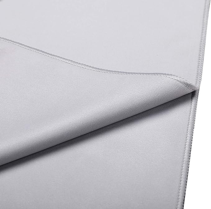 BIRDROCK HOME Multi-Purpose Microfiber Towel for The Beach, Travel, Pets or Camping - Large 31 x 63” - Grey - Quick-Dry - Absorbent Lightweight Compact - Bag - Kids Hiking Outdoor - Corner Pockets
