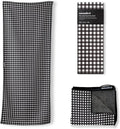 Nomadix Original Towel - Perfect for Beach, Pool, Travel, Camping, Yoga - Made with Recycled Materials - Super Absorbent - Sand Resistant - Gingham Black - 72.5x30