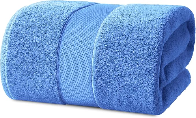 Infinitee Xclusives – Luxury Bath Sheets Towels – 1 Pack 600 GSM (35X70 Inches) – 100% Ring Spun Cotton Large Bath Towels for Bathroom (Eloquent Blue, Bath Sheets - Pack 1)