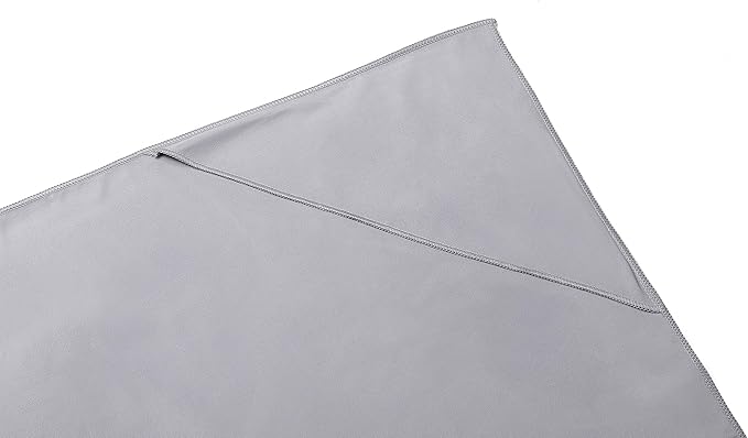 BIRDROCK HOME Multi-Purpose Microfiber Towel for The Beach, Travel, Pets or Camping - Large 31 x 63” - Grey - Quick-Dry - Absorbent Lightweight Compact - Bag - Kids Hiking Outdoor - Corner Pockets