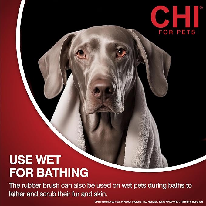 CHI for Dogs Detangling Grooming Glove - Dual-Sided Pet Glove for Wet or Dry Use - Dog Hair Remover and Deshedding Mitt for Gentle Brushing and Massaging - One Size Fits All