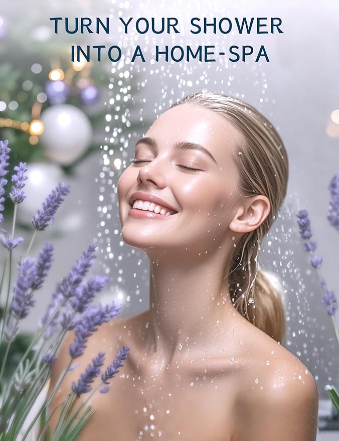 Shower Steamers Aromatherapy 15 Pack, Stress Relief & Self Care - Lavender Shower Bombs with Natural Essential Oil, Home Spa Shower Travel Essentials, Relaxation Birthday Gifts for Women & Men