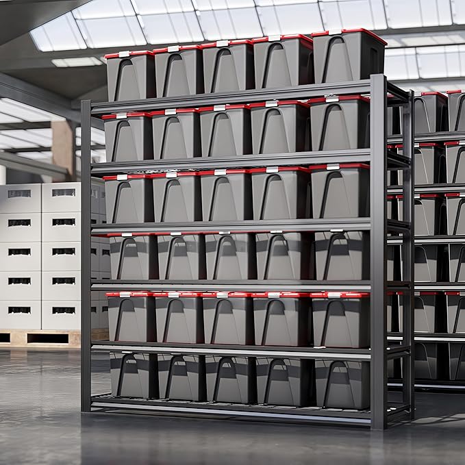 6T 62" W x 24" D x 84" H Garage Shelving Heavy Duty Metal Shelving 4200LBS Storage Shelves Adjustable Metal Shelves for Storage Industrial Garage Shelves for Warehouse Basement