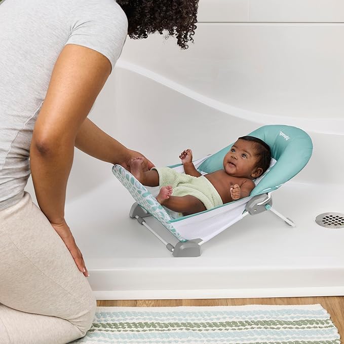 Ingenuity Foldaway 2-Position Bather, 2-Position Bath Support for Sink or Bathtub, for Ages 0-6 Months, Up to 20 Pounds