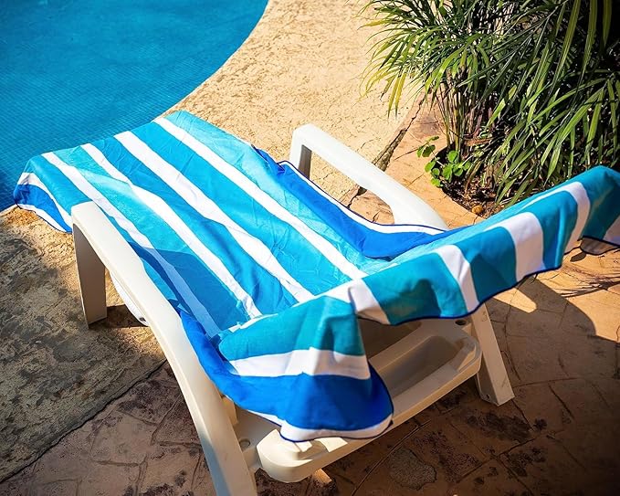 Quick Dry Towel Extra Large 78x35 Inch - Microfiber Beach Towel - Perfect for Beach, Travel, Swimming, Pool, Yoga, Hiking, Camping - Lightweight, Fast Drying, Compact for Adults (Maldives)