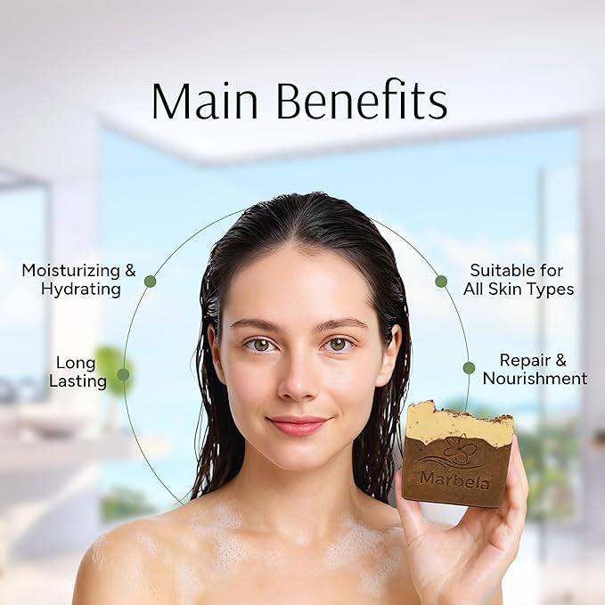 Marbela Cosmetics Yamma Jamma Handmade Soap Bar - Made in USA, Vegan Friendly, Palm Oil Free, Natural Bar Soap - Gentle Face & Body Soap for Daily Skin Care, Moisturizing & Nourishing - 3.5 oz