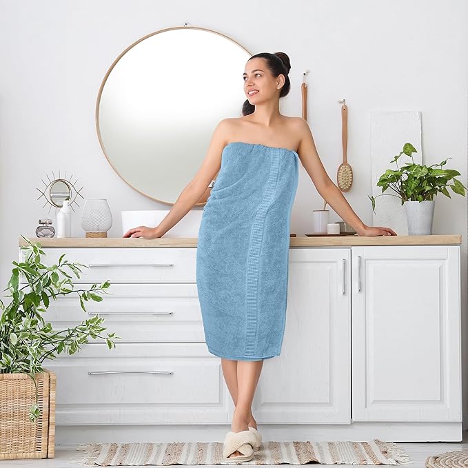 Utopia Towels Luxurious Jumbo Bath Sheet 2 Piece, 600 GSM, 35 by 70 Inches, 100% Ring Spun Cotton, Highly Absorbent and Quick Dry Extra Large Bath Towel, Super Soft Towel, Sky Blue