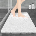 Joyhalo Shower Mats for Showers Anti Slip for Elderly, 32'' x 24'' Non Slip Bath Mat for Inside Shower, Bath Tub Mats for Bathroom Non Slip for Shower, PVC Loofah Bathroom Mats, White