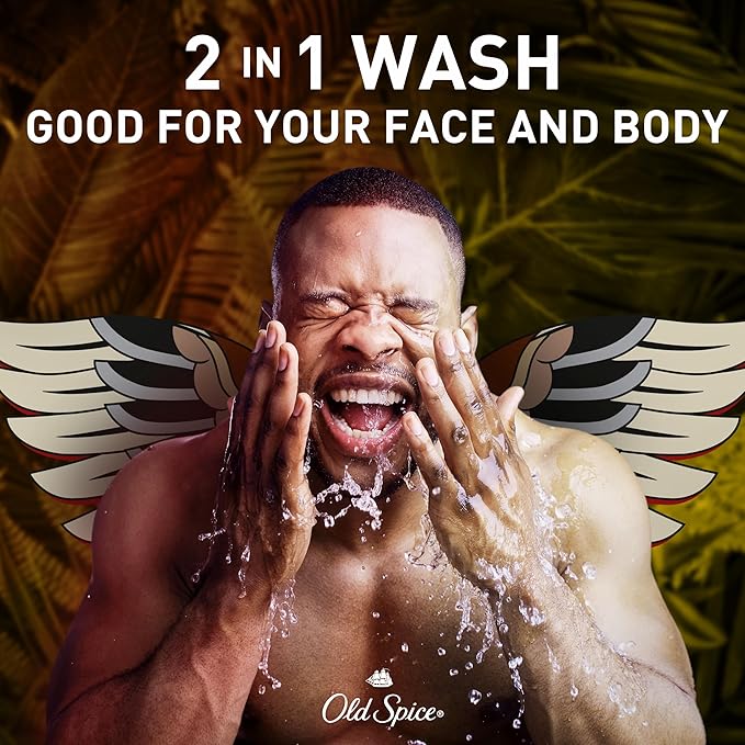 Old Spice Cleansing Body Wash for Men, 3X Defense, 24/7 Shower Fresh with Lasting Scent, 2-in-1 Body & Face Wash, Eaglefangs with Fresh Cloud Scent, 24 oz (Pack of 4)