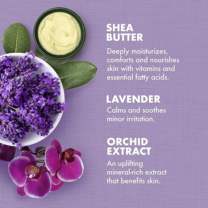 SheaMoisture Bath, Body and Massage Oil Lavender Wild Orchid Calming Moisturizer for Sensitive Skin 8 oz