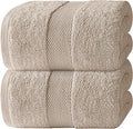 White Classic Luxury Soft Bath Sheet Towels - 650 GSM Cotton Luxury Bath Towels Extra Large 35x70 | Highly Absorbent and Quick Dry | Hotel Collection Extra Large Bath Towels Oversized, Taupe, 2 Pack