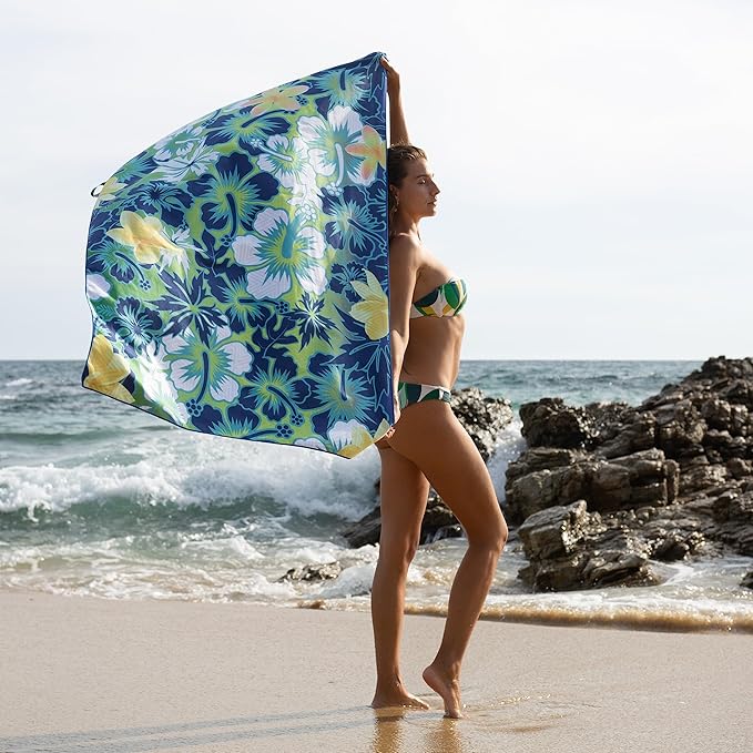 Elite Trend Microfiber Beach Towel for Adults with Bag - Extra Large 78x35 inch Lightweight Sand Free Quick Dry Towel for Travel, Swimming, Yoga, Camping
