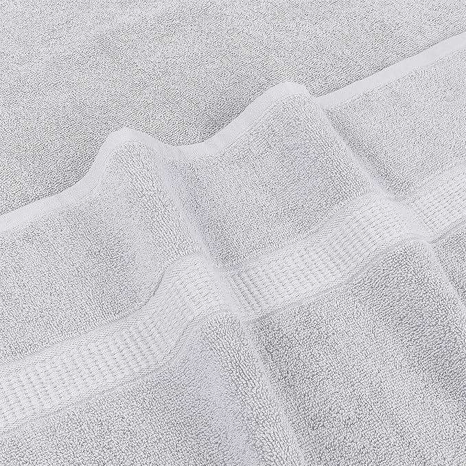 Utopia Towels Luxurious Jumbo Bath Sheet 2 Piece, 600 GSM, 35 by 70 Inches, 100% Ring Spun Cotton, Highly Absorbent and Quick Dry Extra Large Bath Towel, Super Soft Towel, Silver