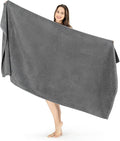 SALBAKOS 100% Turkish Cotton Jumbo Bath Sheet Towel Oversized 40x80 inch | Premium Hotel & Spa Quality, Soft, Absorbent, XL Bath Towels | Made in Turkey (Pack of 1, Gray, Jumbo Bath Sheet)