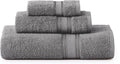 LANE LINEN Luxury Bath Towels Set - 3 Piece Set, 100% Cotton Bathroom Towels, Zero Twist, Quick Dry, Super Absorbent & Soft, 1 Bath Towel, 1 Hand Towel, 1 Wash Cloths - Cool Grey