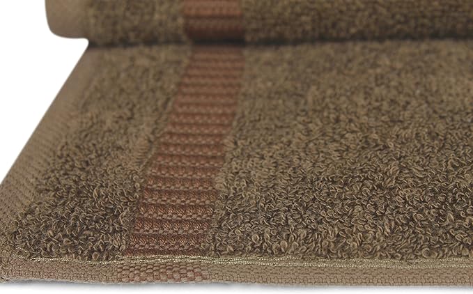 SALBAKOS 100% Turkish Cotton Washcloth Set of 12 13x13 inch | Heirloom Quality | Hotel & Spa Collection | Ultra Soft, Super Absorbent, Washcloth Towels | Made in Turkey (Chocolate, 12 Washcloths)