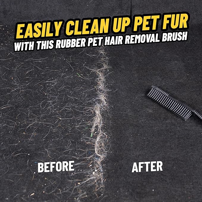 Chemical Guys Professional Rubber Pet Hair Removal Brush – Multi Surface Detailing & Pet Hair Removal Tool for Cars, Trucks, SUVs, RVs & Home – Removes Lint and Debris from Upholstery and Carpet