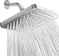SparkPod Shower Head - High Pressure Rain - Premium Quality Luxury Design - 1-Min Install - Easy Clean Adjustable Replacement for Your Bathroom Shower Heads (Luxury Polished Chrome, 8 Inch Square)