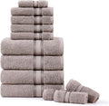 LANE LINEN 100% Mercerized Cotton Bath Towel Set of 12 – Zero Twist Shower Towels, 4 Bath, 4 Hand Towel & 4 Washcloths, Quick-Dry, Luxuriously Soft & Durable, Perfect for Everyday use – Platinum