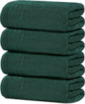 Tens Towels Pack of 4 Extra Large Bath Towels 30 x 60 Inches, 100% Cotton, Larger & Lighter Weight, Quicker to Dry, Super Soft and Absorbent, Perfect for Bathroom, Hunter Green