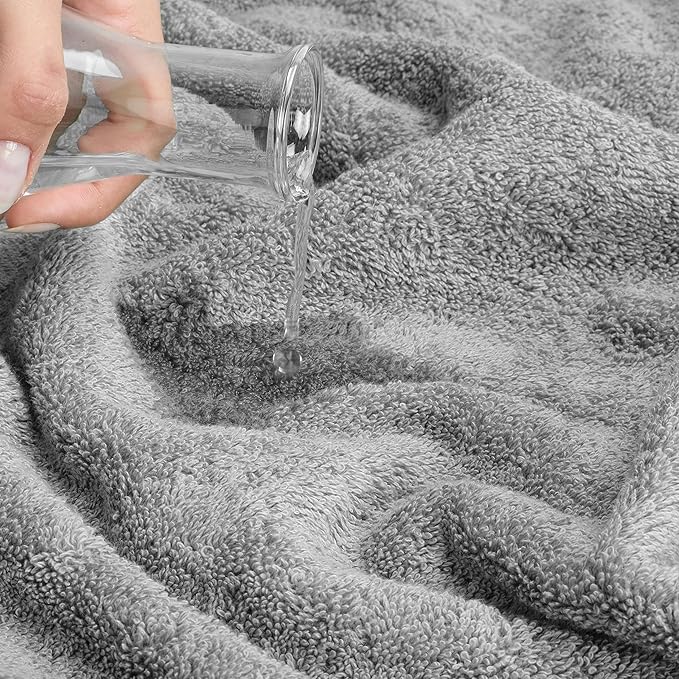 Cotton Paradise 100% Cotton 40x80 Oversized Bath Sheet, Extra Large Turkish Bath Towels for Bathroom, Light Gray Bathsheet