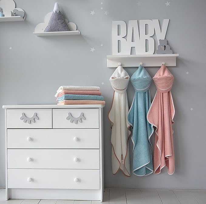 Premium Baby Bath Towel - Rayon Made from Bamboo Hooded Baby Towels - Newborn Baby Towel with Hood - Large Hooded Towel for Newborn Infant Boy Girl (White)
