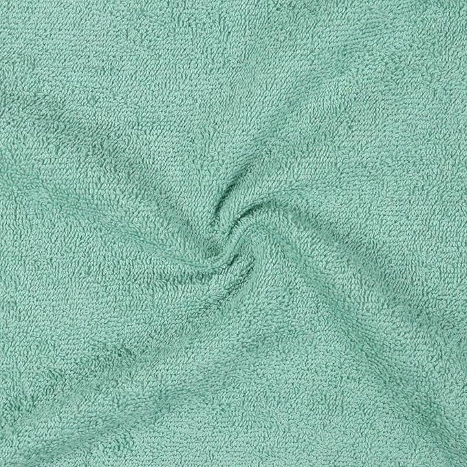 Amazon Basics Washcloth for Bathroom, 100% Cotton Extra Absorbent, Fast Drying - Salon Towels - Seafoam Green, 12 x 12 inches (Pack of 144)