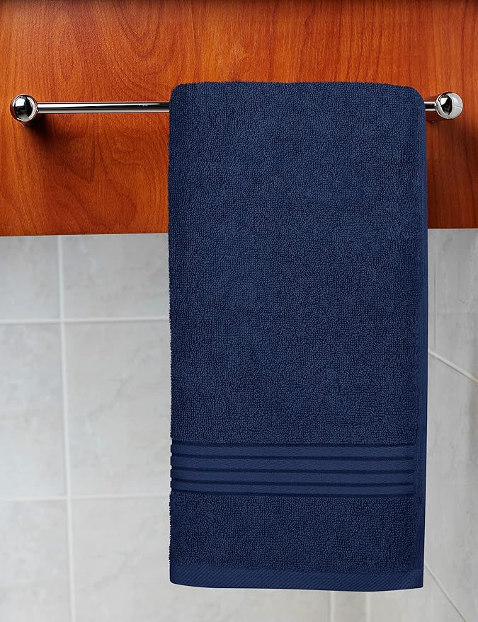 Utopia Towels 6 Piece Premium Hand Towels Set, 16 by 28 inches, 100% Ring Spun Cotton, Lightweight and Highly Absorbent Towels for Bathroom, Travel, Camp, Hotel, and Spa, Navy