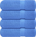 Infinitee Xclusives Luxury 100% Ring-Spun Cotton Bath Towels Set of 4 (27x54 inches) – Soft, Absorbent & Quick-Drying Towels for Bathroom, Gym, Spa & Hotel Use (Eloquent Blue, Bath Towels)