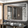 TETOTE 48 x 30 LED Backlit Bathroom Mirror with Light,3Color White/Warm/Natural,Anti-Fog Lighted Mirror,Dimmable,Vanity Mirror,Wall Mounted