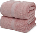 Towel Bazaar Premium Cotton Super Soft and Absorbent Turkish Towels (2-Piece Bath Sheet Towel, Pink)