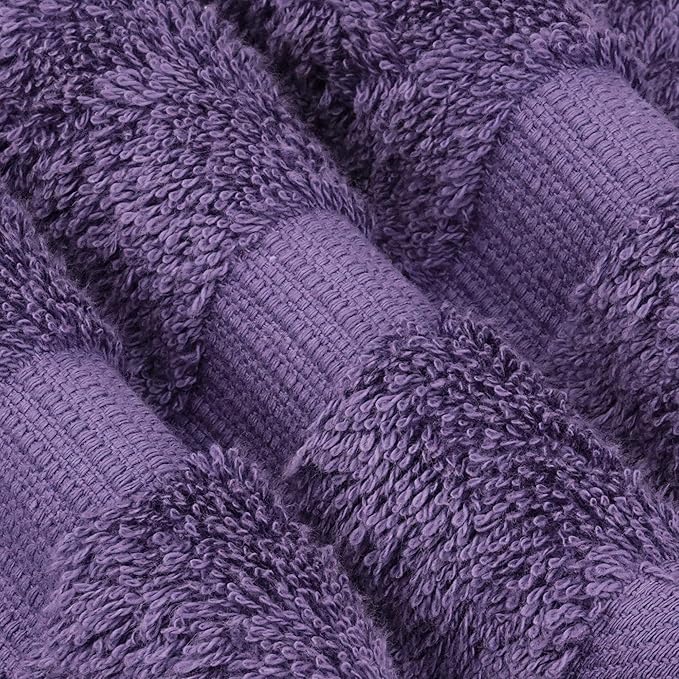 Chakir Turkish Linens 100% Cotton Premium Turkish Towels for Bathroom, 2 Large Bath Towels, 2 Hand Towels, 2 Washcloths (6-Piece Towel Set, Plum)