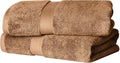 Superior Egyptian Cotton Pile Bath Towel Set of 2, Ultra Soft Luxury Towels, Thick Plush Essentials, Absorbent Heavyweight, Guest Bath, Hotel, Spa, Home Bathroom, Shower Basics, Rust