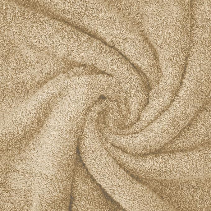 DAN RIVER 2 Pack Luxury Bath Sheets 35x70, 600 GSM, Soft & Quick Dry 100% Ring Spun Cotton Towels Ideal for Hotels, Spas, Gyms & Salons Extra Large, Tan