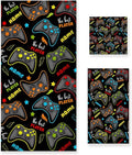 Custom Name Gaming 3 Piece Towel Bathroom Sets, 1 Bath Towel, 1 Washcloth, 1 Hand Towel, Cotton Fast Dry Soft Absorbent Towel Set for Home Kitchen Family