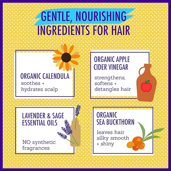 California Baby Calming Hair Conditioner | 100% Plant-Based Kids Conditioner | Rinse-out or Leave in Conditioner | Lavender Scent | 251 mL / 8.5 oz