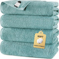 SEMAXE 4-Pack Luxury Bath Towels for Bathroom, 100% Cotton, Soft, Absorbent, and Quick-Drying, 55"x27", Blue, Perfect for Hotels, Gyms, and Spas