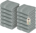 Utopia Towels 12 Pack Premium Wash Cloths Set, 12 by 12 Inches, 100% Cotton Ring Spun, Highly Absorbent and Soft Feel Essential Washcloths for Bathroom, Spa, Gym, and Face, Cool Grey
