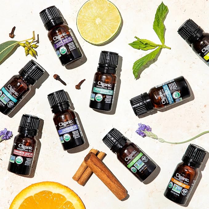 Cliganic Organic Basil Essential Oil, 100% Pure Natural for Aromatherapy | Non-GMO Verified