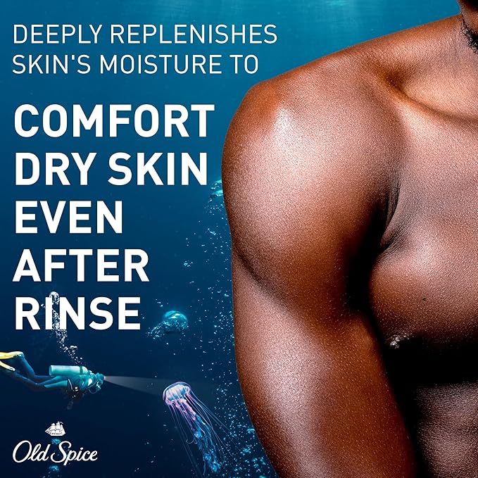 Old Spice Body Wash GentleMan’s Super Hydration for Men, 24/7 Renewing Moisture, Gentle on Skin with Skin Conditioners, Deep Sea with Ocean Waves + Kelp Scent, 20 oz