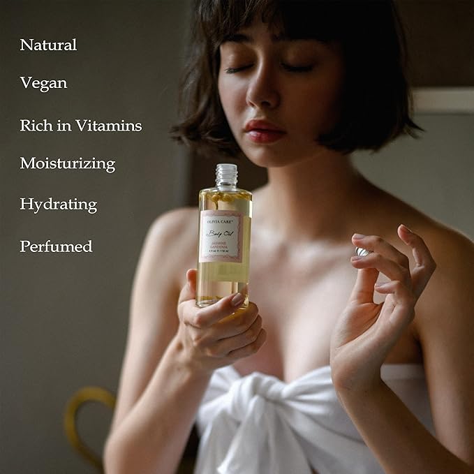 Olivia Care Body Oil Eucalyptus Mint Vegan & Natural | Hydrating & Moisturizing - Infused with VITAMIN E, K & Omega Fatty Acids - Refreshing Fragrance - (Eucalyptus Mint)