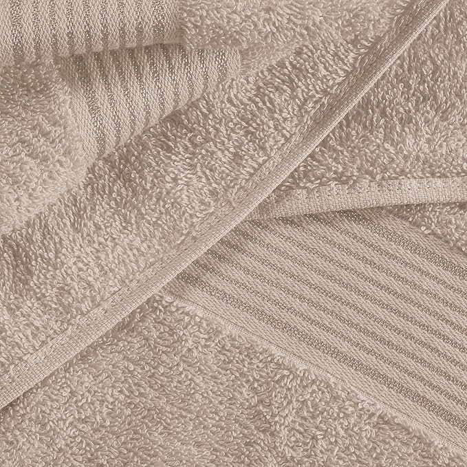 Belizzi Home Cotton 2 Pack Oversized Bath Sheet 35x70, Large Bath Sheet, Ultra Soft, Absorbent, Compact, Eco-Friendly, Recyclable, Quick Drying and Lightweight Towel - TAN