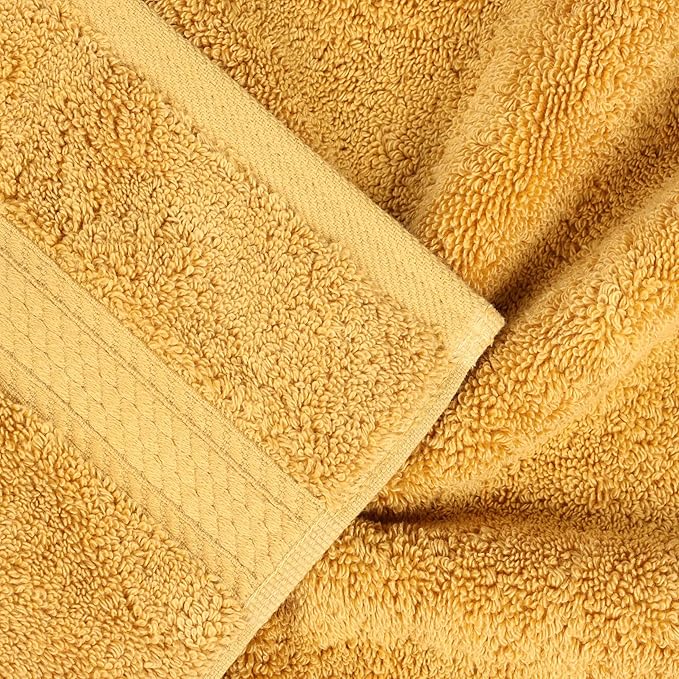 BLUENILEMILLS Madison Egyptian Cotton Bath Towels, Towel Set for Bathroom, Shower, Hotel, Plush, 800 GSM, Highly Absorbent and Ultra-Soft Towels, Bath Essentials, Towels, Set of 2, Gold